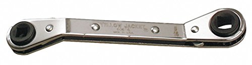 Yellow Jacket 1/4, 3/16, 3/8, 5/16 Box End Wrench, SAE, Chrome, Number of Points: 4 Steel 60616-1 Each