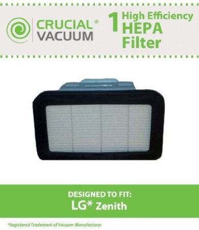 1 LG Zenith HEPA Exhaust Filter; Fits LG LuV300B, LUV400T Kompressor Vacuum Cleaners; Compare to Part # ADQ72913001...