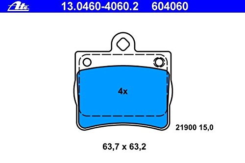 ATE GERMANY Mercedes-Benz C320 C220 Brake Pad Set Rear Disc 0024205120
