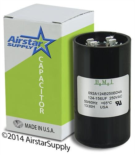 124-149 uF x 220/250 VAC - Packard PTMJ124 Start Capacitor - BMI Replacement # 092A124B250BD4A - Made in the USA