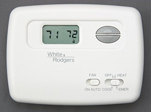 White-Rodgers 1F79-111 Digital Non-Programmable Heat Pump Thermostat with Lighte, NA