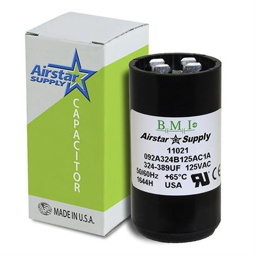 324 - 389 uF x 110 / 125 VAC - BMI Start Capacitor # 092A324B125AC1A - Made in the USA