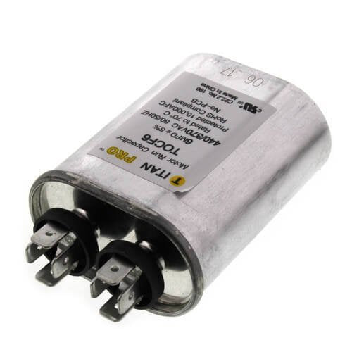 6 MFD Oval Motor Run Capacitor (440/370V)