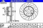 X2 ATE GERMANY OEM Mercedes W220 S500 00-02 w/ AMG Brake Rotors Pads 2204211712