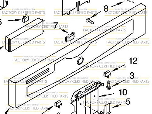 Whirlpool WP8534839 Dishwasher Parts Panel-Cntl