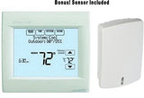 Honeywell TH8110R1008 Vision Pro 8000 Touch Screen Single Stage Thermostat with Red Link Technology BONUS: Includes 1 Indoor Sensor C7089R1013 to Average the Temperature