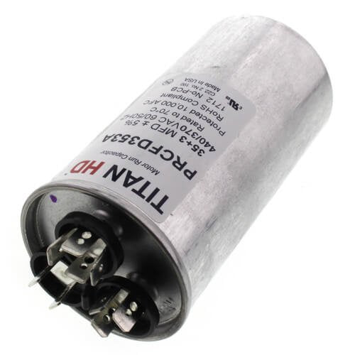 35/3 MFD Round Dual Motor Run Capacitor (440/370V)