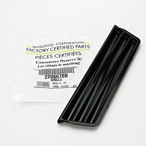 Whirlpool W2206670B Refrigerator Dispenser Overflow Grille Genuine Original Equipment Manufacturer (OEM) Part for Whirlpool, Kenmore, Kitchenaid, Kenmore Elite, Maytag, Amana, Estate, IKEA, Inglis