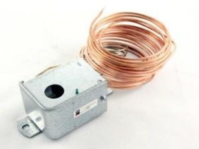 Temperature Control Low Temp Cutout 35-45 F SPST 20ft Cap Manual Reset 120Vac