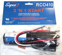 Supco RCO410 Start Capacitor Overload Relay Starting Kit 1/4 Hp to 1/3 Hp Compressors