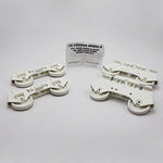 (4 PACK) PART # 4317933 GENUINE FACTORY OEM ORIGINAL DISHWASHER LOWER RACK ROLLERS WHEELS FOR WHIRLPOOL, KENMORE, SEARS AND ROPER