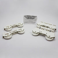 (4 PACK) PART # 4317933 GENUINE FACTORY OEM ORIGINAL DISHWASHER LOWER RACK ROLLERS WHEELS FOR WHIRLPOOL, KENMORE, SEARS AND ROPER