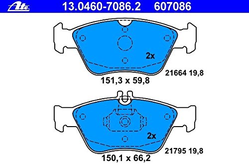 ATE GERMANY Mercedes W202 C230 C280 E300 Disc Brake Pad Front OEM 002 420 44 20
