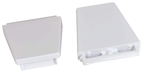 Whirlpool 4318297 Refrigerator Door Shelf Rail End Cap (White) Genuine Original Equipment Manufacturer (OEM) Part White