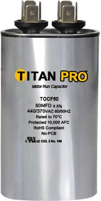 Packard TOC6 6 MFD 370V OVAL Capacitor