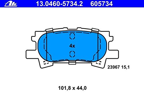 ATE GERMANY OEM Brake Pads SET Fits LEXUS Rx Suv TOYOTA Harrier MPV 0446648040