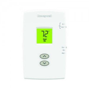 TH1110DV1009 PRO 1000 Vertical Non-Programmable Thermostat - Backlit, 1H/1C, Dual Powered-2PK