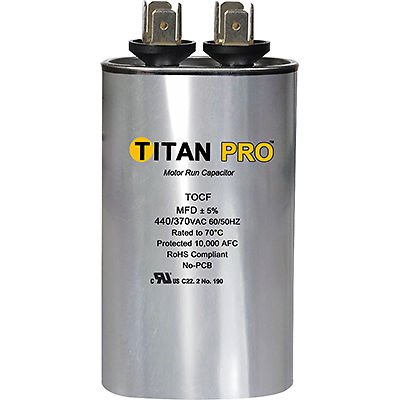 (Ship from USA) TITAN PRO TOCF7.5 Run Capacitor 7.5 MFD 440/370 Volt Oval (Made In The USA) /ITEM#H3NG UE-EW23D210882