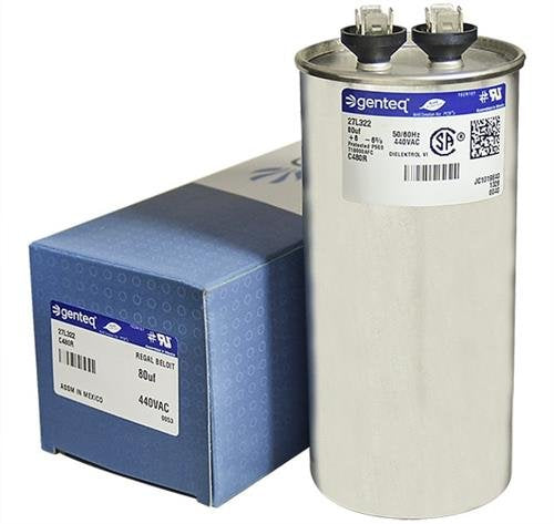 Westinghouse - 80 uF MFD x 440 VAC Genteq Replacement Capacitor Round # C480R / 27L322