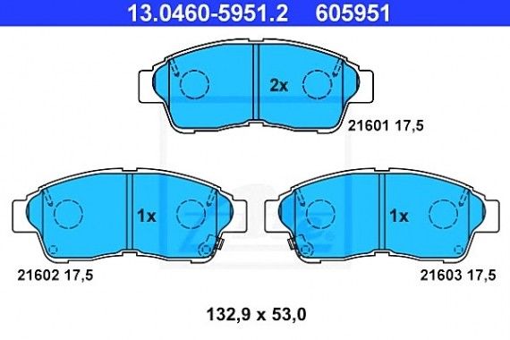 ATE GERMANY 13.0460-5951.2 BRAKE PADS FRONT BRAKE SYSTEM SUMITOMO