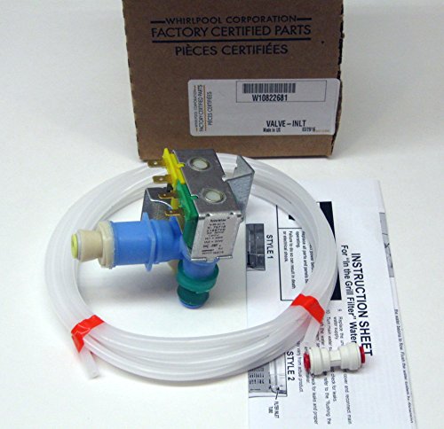 Whirlpool W10822681 Refrigerator Water Inlet Valve Kit Genuine Original Equipment Manufacturer (OEM) Part