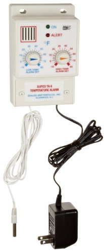 Supco TA6 Dual Set Point Temperature Alarm, -10 to 80 Degrees F, 120 VAC