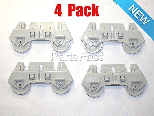 4317933 (4 PACK ) DISHWASHER LOWER RACK ROLLERS FOR WHIRLPOOL KENMORE ROPER ,product_by: parts.fast_13231470591109