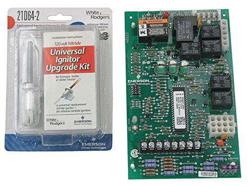 White-Rodgers Universal Two Stage Hot Surface Ignition Control &Ignitor, 3 Speed (PSC) Circulato #21M51U-843