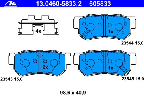 ATE GERMANY HYUNDAI OEM 2006 Santa Fe Brake-Rear Pads 5830226A20
