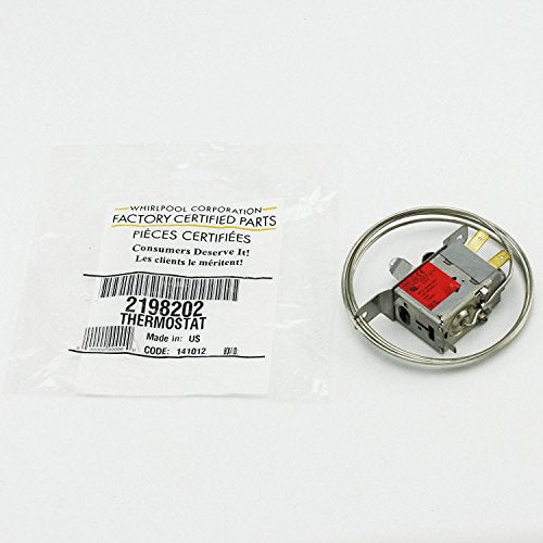 2198201 - NEW ORIGINAL FACTORY OEM REFRIGERATOR TEMPERATURE COLD CONTROL THERMOSTAT for Whirlpool brands include Whirlpool, Maytag, KitchenAid, Jenn-A