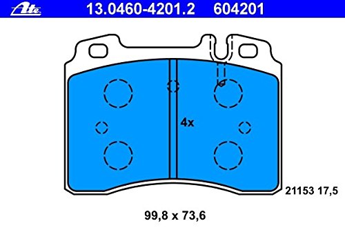 ATE GERMANY Mercedes-Benz Disc Brake Pad Set FRONT 005420022041,001 420 98 20
