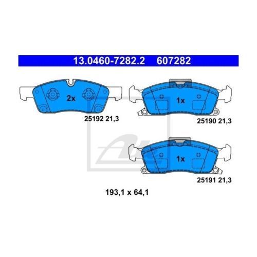 ATE GERMANY 13.0460-7282.2 Bremsbelagsatz, Scheibenbremse Links Mercedes-Benz