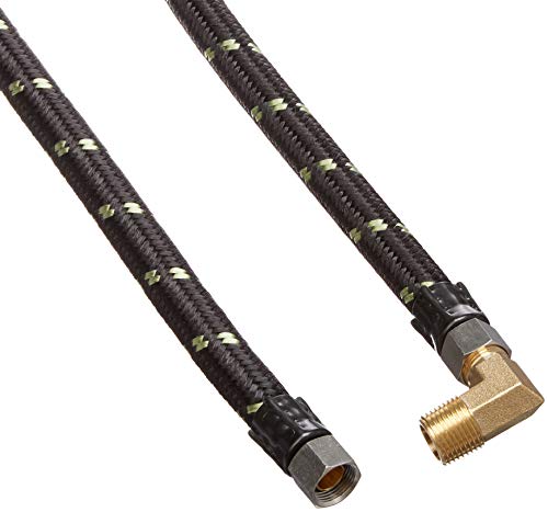 Whirlpool 4396897RW Reinforced Braid Dishwasher Hose, Black