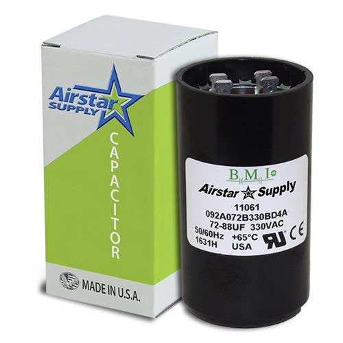 72-88 uF x 330 VAC - BMI Start Capacitor - # 092A072B330BD4A - Made in The USA