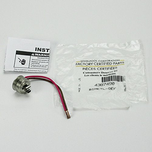 Whirlpool W4387490 Refrigerator Defrost Bi-Metal Thermostat Genuine Original Equipment Manufacturer (OEM) Part for Whirlpool, Roper, Estate, Inglis, Kenmore, Magic Chef, Maytag, Crosley, Kirkland