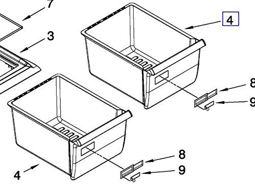 Whirlpool W2256704 Refrigerator Crisper Drawer Genuine Original Equipment Manufacturer (OEM) Part