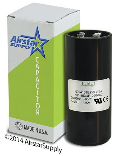 161-193 uF x 220/250 VAC - Packard PTMJ161 Start Capacitor - BMI Replacement # 092A161B250BE5A - Made in the USA