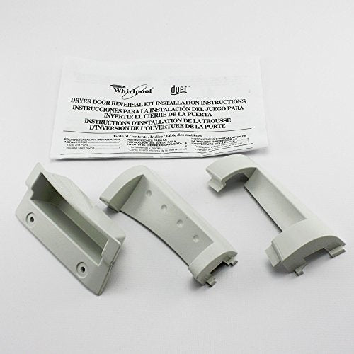 Whirlpool 8530070 Dryer Door Reversal Kit Genuine Original Equipment Manufacturer (OEM) Part for Whirlpool, Platinum