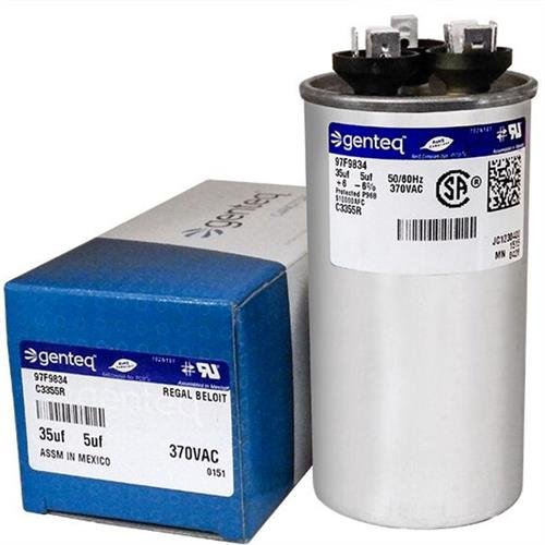 Aerovox Z24S3740W05 - 35 + 5 uF MFD x 370 VAC Genteq Replacement Dual Capacitor Round # C3355R / 97F9834