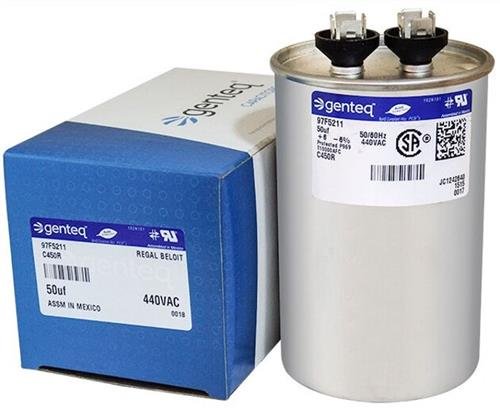 Aire-Flo® - 50 uF MFD x 440 VAC Genteq Replacement Capacitor Round # C450R / 97F5211
