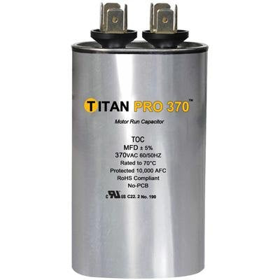 Packard Toc10 Titan Pro Run Capacitor 10 Mfd 370 Volt Oval