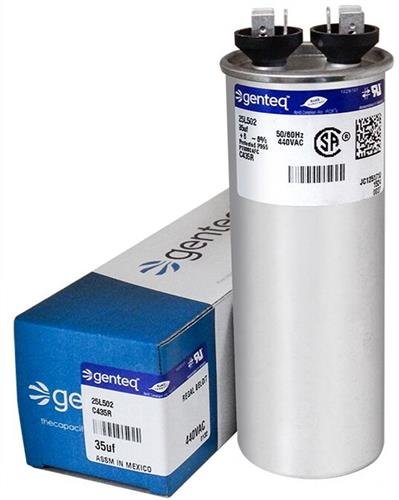 American Standard CPT00271 / CPT-0271 - 35 uF MFD x 440 VAC Genteq Replacement Capacitor Round # C435R / 25L502