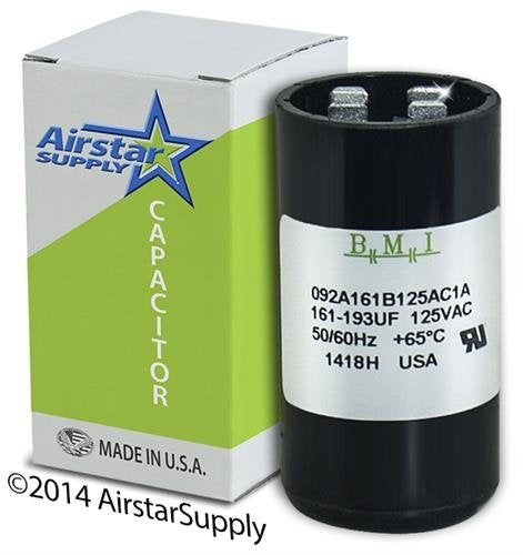 161-193 uF x 110 / 125 VAC - Packard PMJ161 Start Capacitor - BMI Replacement # 092A161B125AC1A - Made in the USA